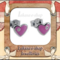 παιδικό_κόσμημα_σκουλαρίκια_καρδιά_σμάλτο_ροζ_ασημένιο_pink_heart_enamel_earrings_kids_jewelleries_lakasa_e-shop_silver_925